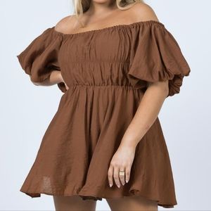 BOGO 50% OFF Brown Mini Dress